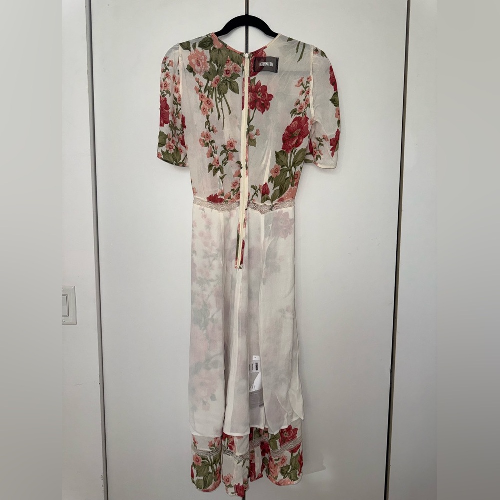 Reformation Pink Floral Midi Dress - Picture 8 of 10